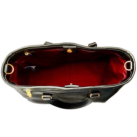 MARC JACOBS Luna Black Leather Top Handle Crossbody Tote Gold Hardware LIKE NEW - Picture 8 of 16